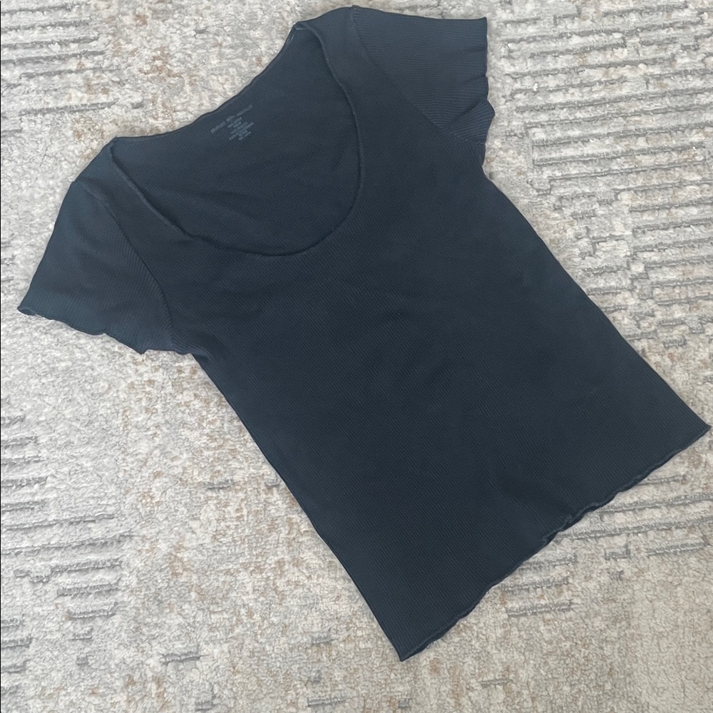 Brandy Melville Navy Short Sleeve Top